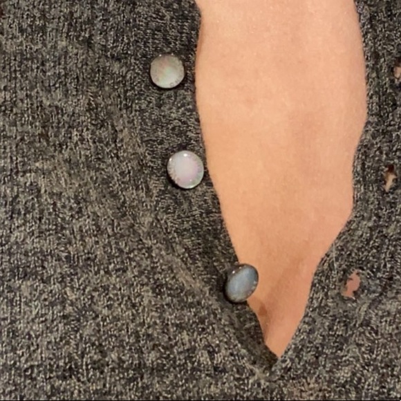 Authentic Chanel Grey Button Down Knit Top - Picture 3 of 9